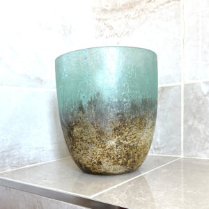 Large sea green votive