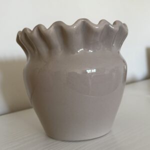 Fluted frill ceramic vase