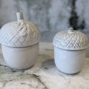 Ceramic Acorn Candle duo