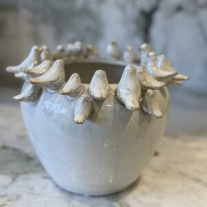 Ceramic Bird Detail Bowl- Large